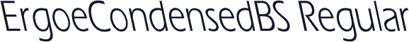 ErgoeCondensedBS Regular