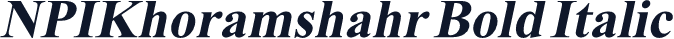 NPIKhoramshahr Bold Italic