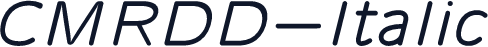 CMRDD-Italic
