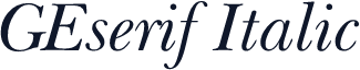GEserif Italic