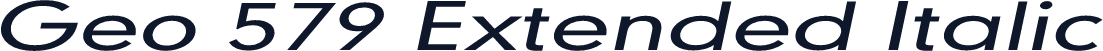 Geo 579 Extended Italic
