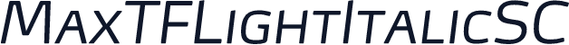 MaxTFLightItalicSC