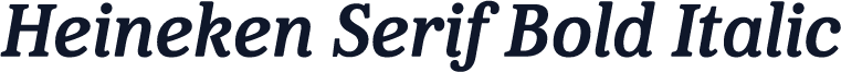 Heineken Serif Bold Italic