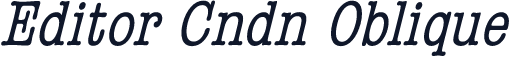 Editor Cndn Oblique