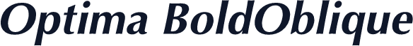 Optima BoldOblique