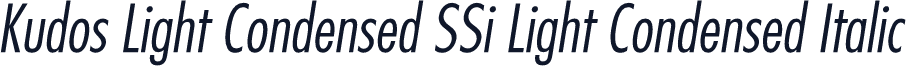 Kudos Light Condensed SSi Light Condensed Italic