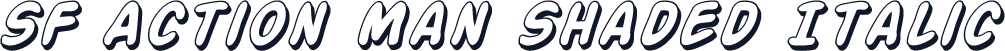 SF Action Man Shaded Italic