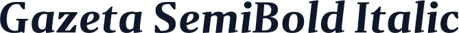 Gazeta SemiBold Italic