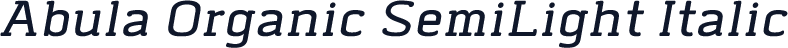 Abula Organic SemiLight Italic