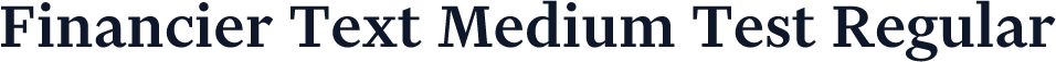 Financier Text Medium Test Regular