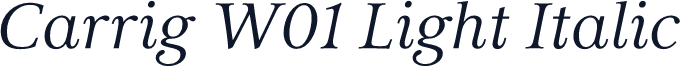 Carrig W01 Light Italic
