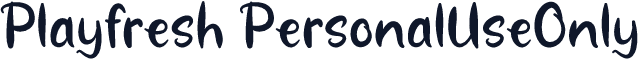 Playfresh PersonalUseOnly