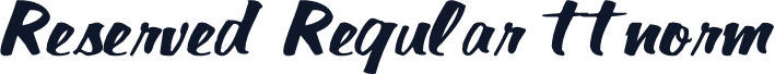 Reserved Regular ttnorm