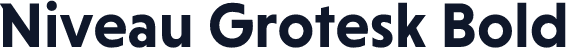 Niveau Grotesk Bold