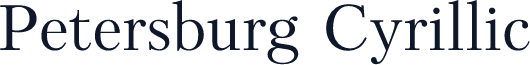 Petersburg Cyrillic