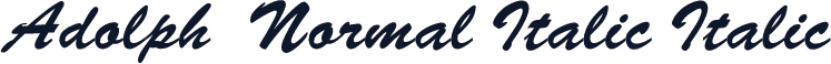 Adolph  Normal Italic Italic