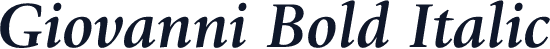 Giovanni Bold Italic