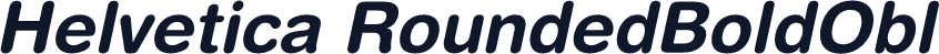 Helvetica RoundedBoldObl