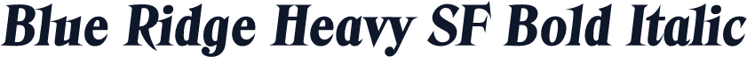 Blue Ridge Heavy SF Bold Italic