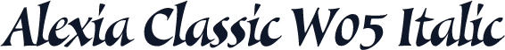 Alexia Classic W05 Italic