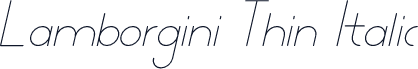 Lamborgini Thin Italic