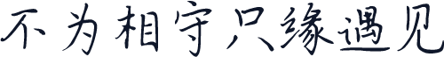 不为相守只缘遇见