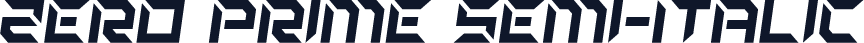 Zero Prime Semi-Italic