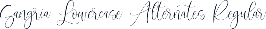 Sangria Lowercase Alternates Regular