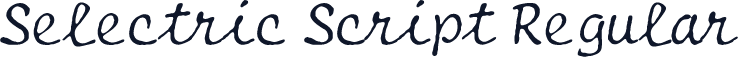 Selectric Script Regular