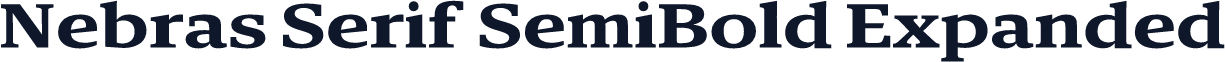 Nebras Serif SemiBold Expanded