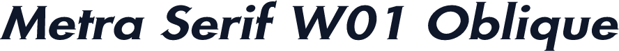 Metra Serif W01 Oblique