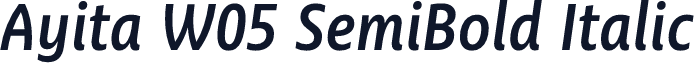 Ayita W05 SemiBold Italic