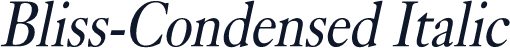 Bliss-Condensed Italic
