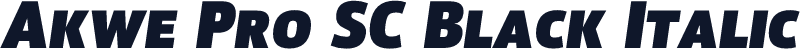 Akwe Pro SC Black Italic
