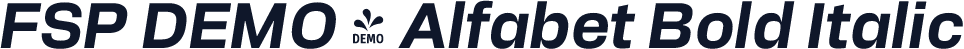 FSP DEMO - Alfabet Bold Italic