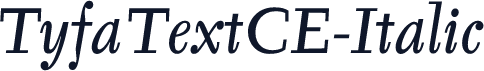 TyfaTextCE-Italic