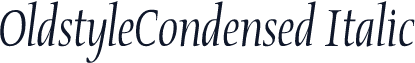 OldstyleCondensed Italic