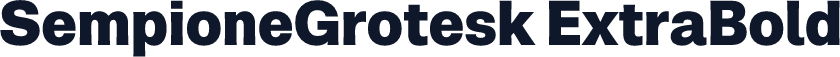 SempioneGrotesk ExtraBold