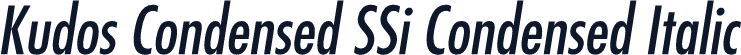 Kudos Condensed SSi Condensed Italic