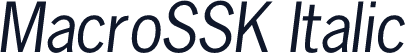 MacroSSK Italic