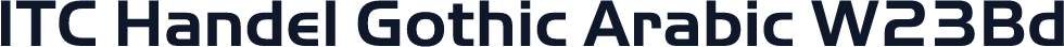 ITC Handel Gothic Arabic W23Bd