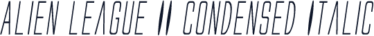 Alien League II Condensed Italic