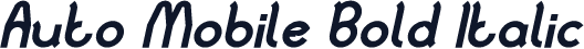 Auto Mobile Bold Italic