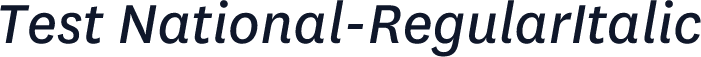 Test National-RegularItalic