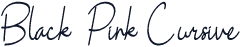 Black Pink Cursive