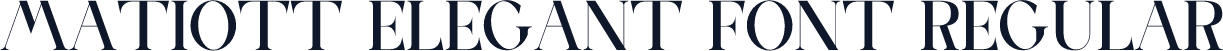 MATIOTT ELEGANT FONT Regular
