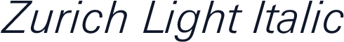 Zurich Light Italic