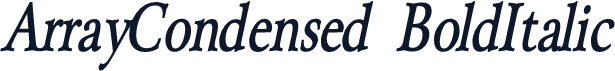 ArrayCondensed  BoldItalic