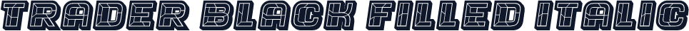 Trader Black Filled Italic