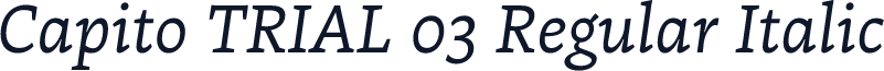 Capito TRIAL 03 Regular Italic